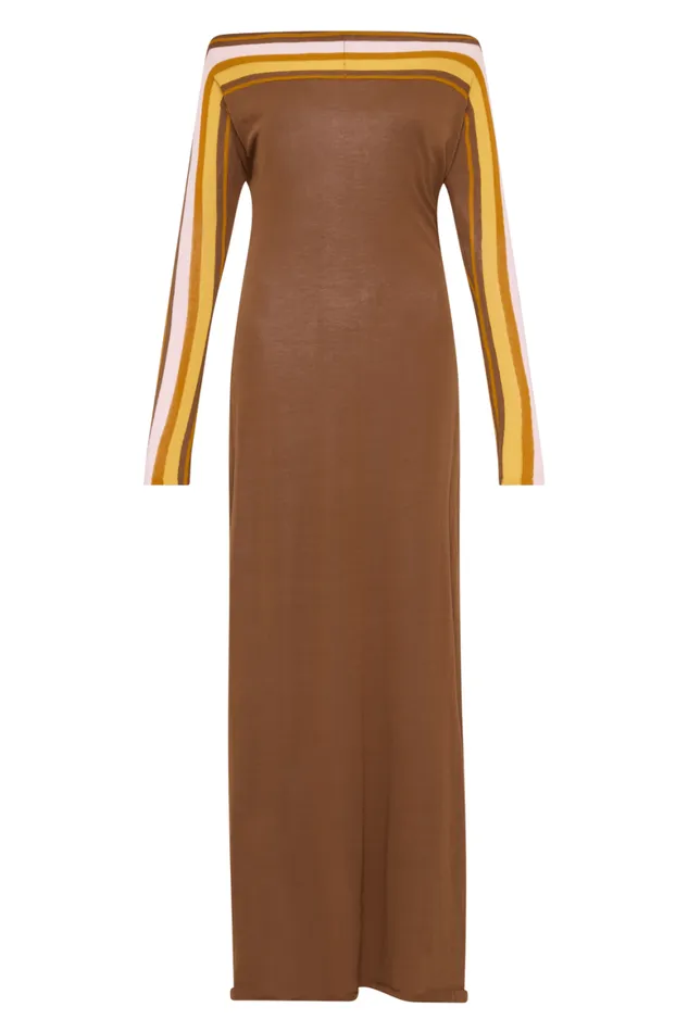Faithfull The Brand Dresses Citara Maxi Dress Cocoa 8211 Women