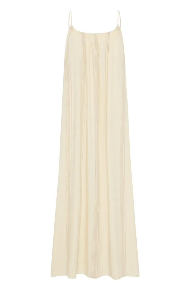 Faithfull The Brand Dresses En Vau Maxi Dress Foam Taupe Stripe 8211 Women Faithfull The Brand Dresses En Vau Maxi Dress Foam Taupe Stripe 8211 Women