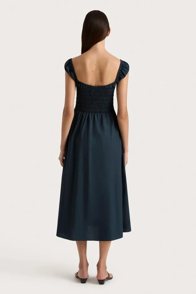Faithfull The Brand Dresses Lene Midi Dress Navy 8211 Women Faithfull The Brand Dresses Lene Midi Dress Navy 8211 Women