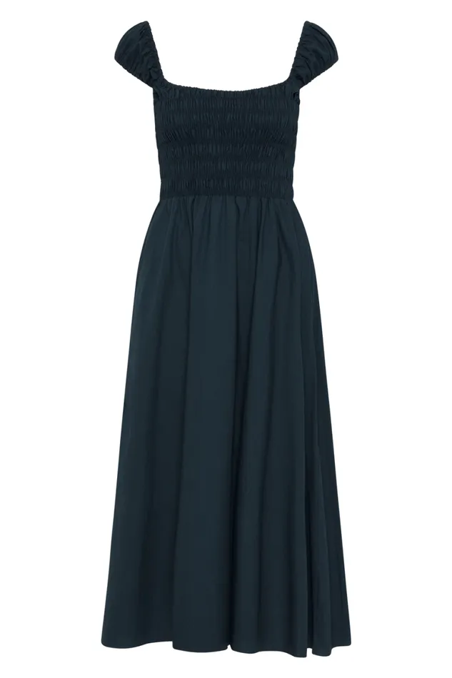 Faithfull The Brand Dresses Lene Midi Dress Navy 8211 Women Faithfull The Brand Dresses Lene Midi Dress Navy 8211 Women