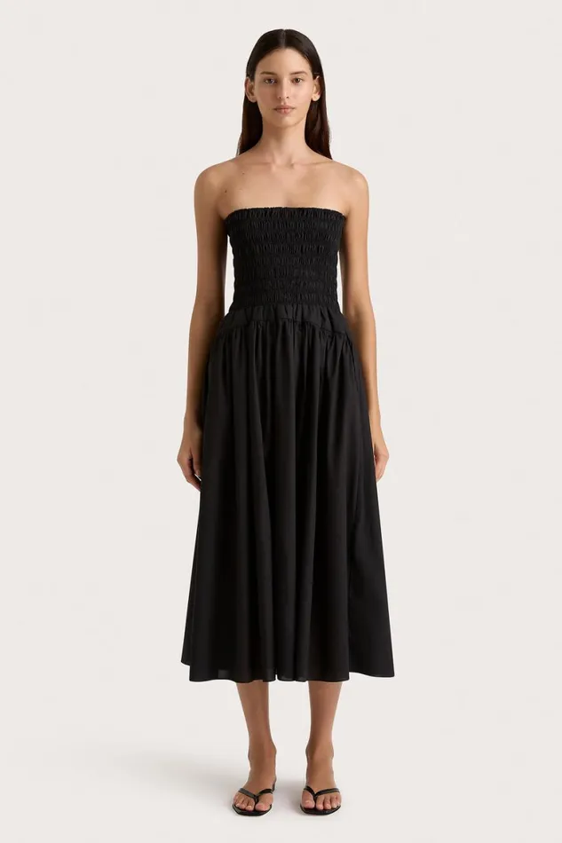 Faithfull The Brand Dresses Lida Midi Dress Black 8211 Women