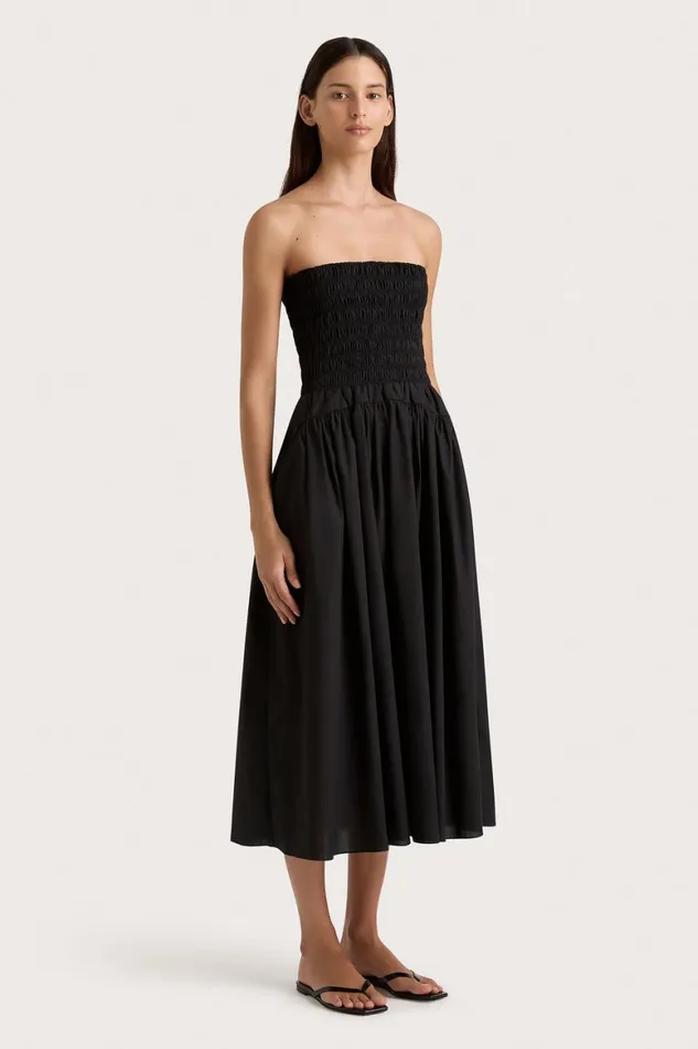 Faithfull The Brand Dresses Lida Midi Dress Black 8211 Women Faithfull The Brand Dresses Lida Midi Dress Black 8211 Women