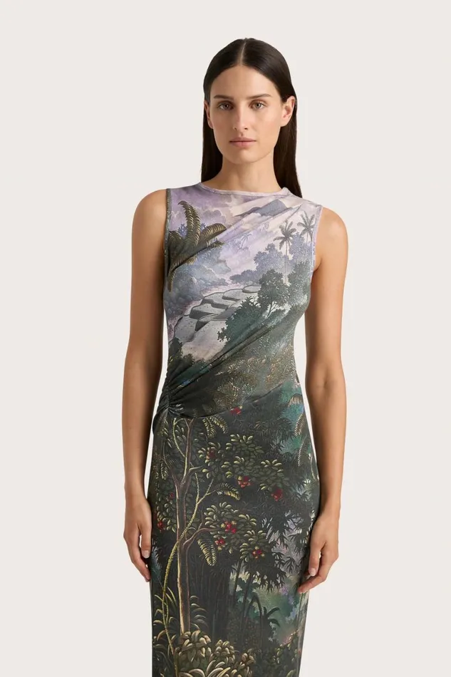 Faithfull The Brand Dresses Loire Dress Balinese Landscape 8211 Women Faithfull The Brand Dresses Loire Dress Balinese Landscape 8211 Women