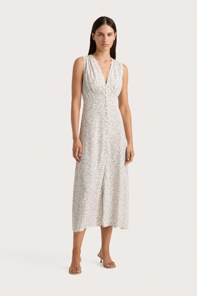 Faithfull The Brand Dresses Oceane Midi Dress Calla Umber 8211 Women
