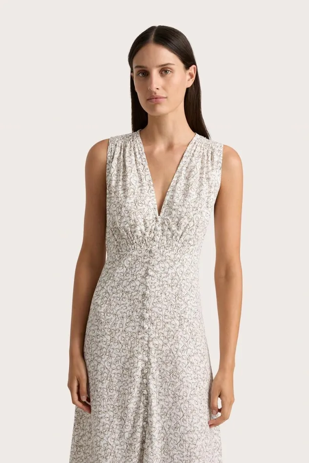 Faithfull The Brand Dresses Oceane Midi Dress Calla Umber 8211 Women Faithfull The Brand Dresses Oceane Midi Dress Calla Umber 8211 Women