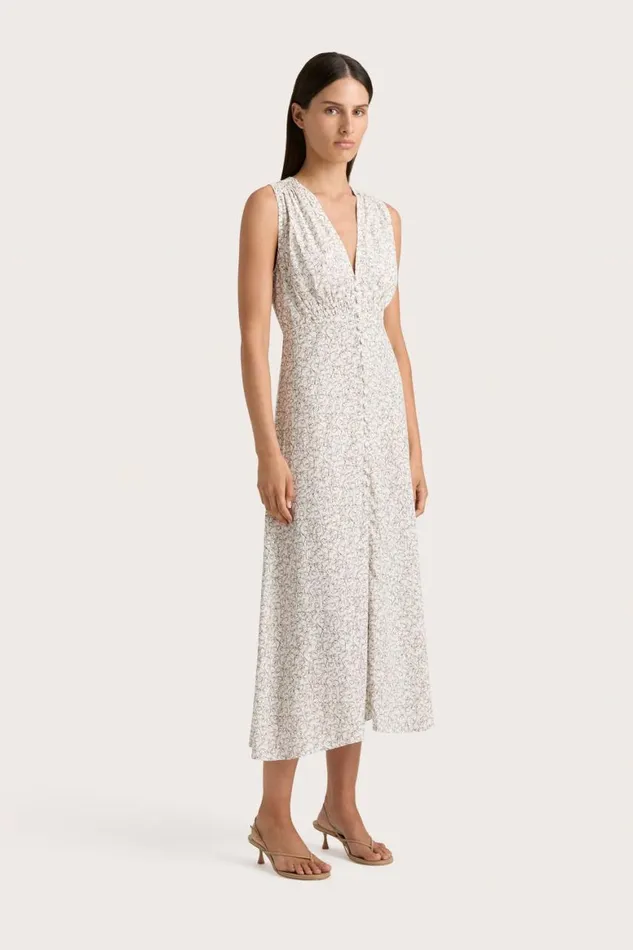 Faithfull The Brand Dresses Oceane Midi Dress Calla Umber 8211 Women Faithfull The Brand Dresses Oceane Midi Dress Calla Umber 8211 Women