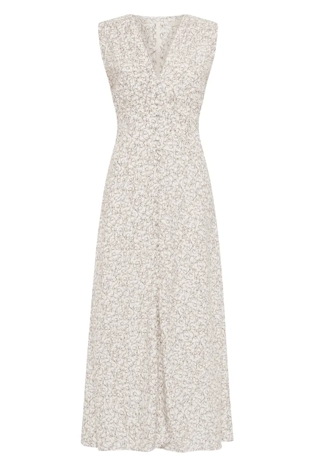 Faithfull The Brand Dresses Oceane Midi Dress Calla Umber 8211 Women Faithfull The Brand Dresses Oceane Midi Dress Calla Umber 8211 Women