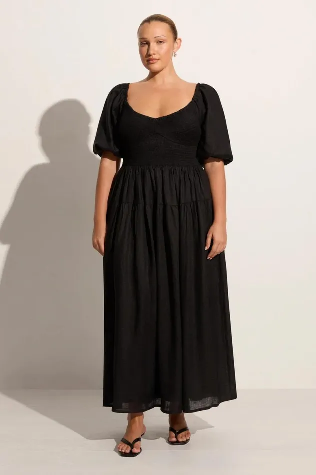 Faithfull The Brand Dresses Rosarico Midi Dress Black 8211 Final Sale 8211 Women