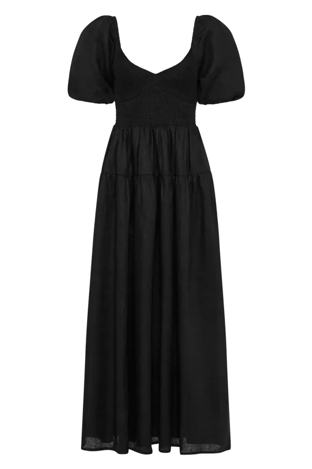 Faithfull The Brand Dresses Rosarico Midi Dress Black 8211 Final Sale 8211 Women Faithfull The Brand Dresses Rosarico Midi Dress Black 8211 Final Sale 8211 Women