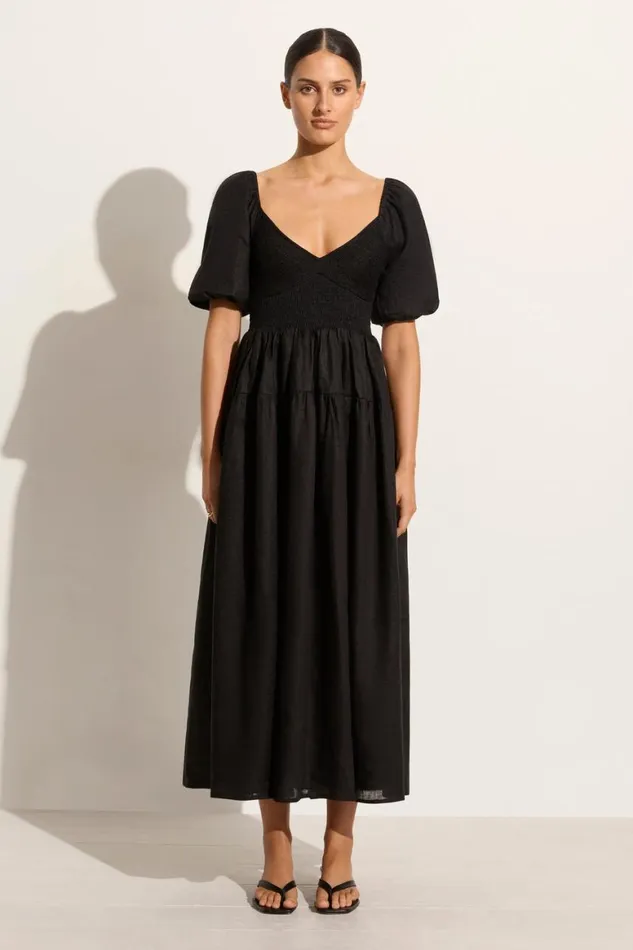 Faithfull The Brand Dresses Rosarico Midi Dress Black 8211 Final Sale 8211 Women Faithfull The Brand Dresses Rosarico Midi Dress Black 8211 Final Sale 8211 Women