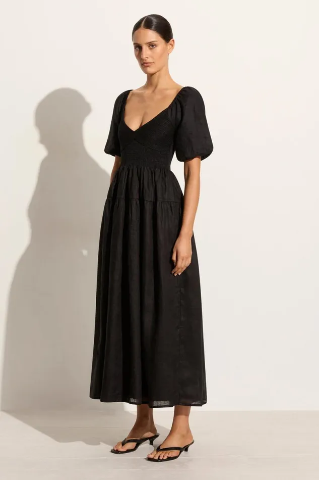 Faithfull The Brand Dresses Rosarico Midi Dress Black 8211 Final Sale 8211 Women Faithfull The Brand Dresses Rosarico Midi Dress Black 8211 Final Sale 8211 Women