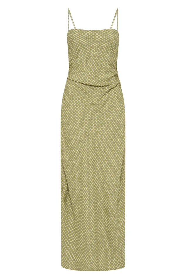 Faithfull The Brand Dresses Rosas Midi Dress Oliander Khaki 8211 Women Faithfull The Brand Dresses Rosas Midi Dress Oliander Khaki 8211 Women