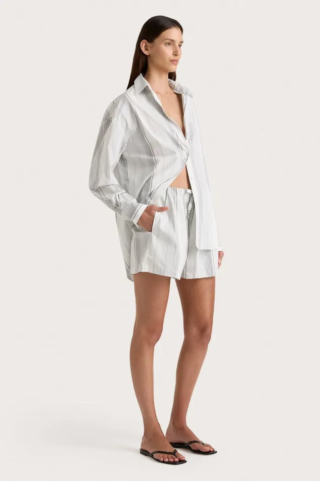 Faithfull The Brand Skirts and Shorts En Vau Short Striped Soft Blue 8211 Women Faithfull The Brand Skirts and Shorts En Vau Short Striped Soft Blue 8211 Women