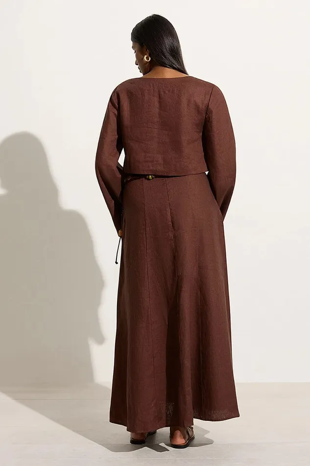 Faithfull The Brand Skirts and Shorts Es Raco Skirt Tobacco 8211 Final Sale 8211 Women Faithfull The Brand Skirts and Shorts Es Raco Skirt Tobacco 8211 Final Sale 8211 Women