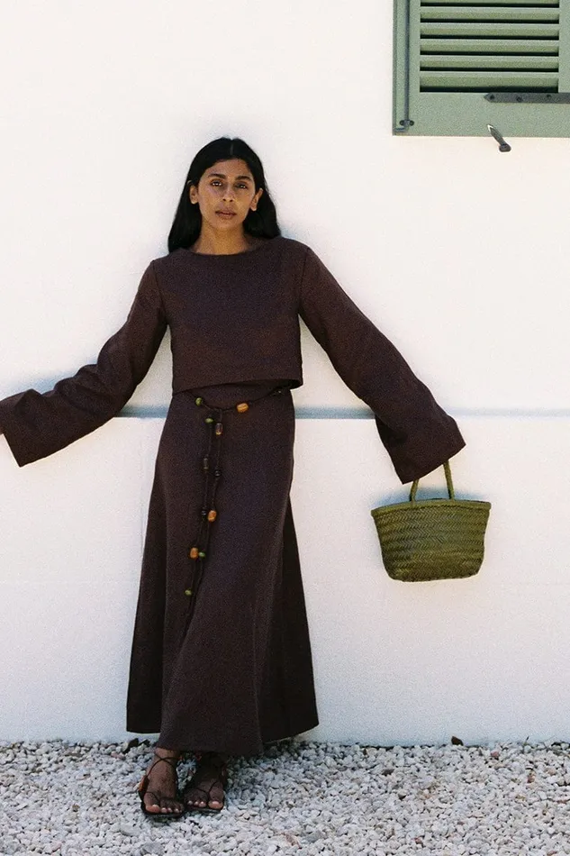Faithfull The Brand Skirts and Shorts Es Raco Skirt Tobacco 8211 Final Sale 8211 Women Faithfull The Brand Skirts and Shorts Es Raco Skirt Tobacco 8211 Final Sale 8211 Women