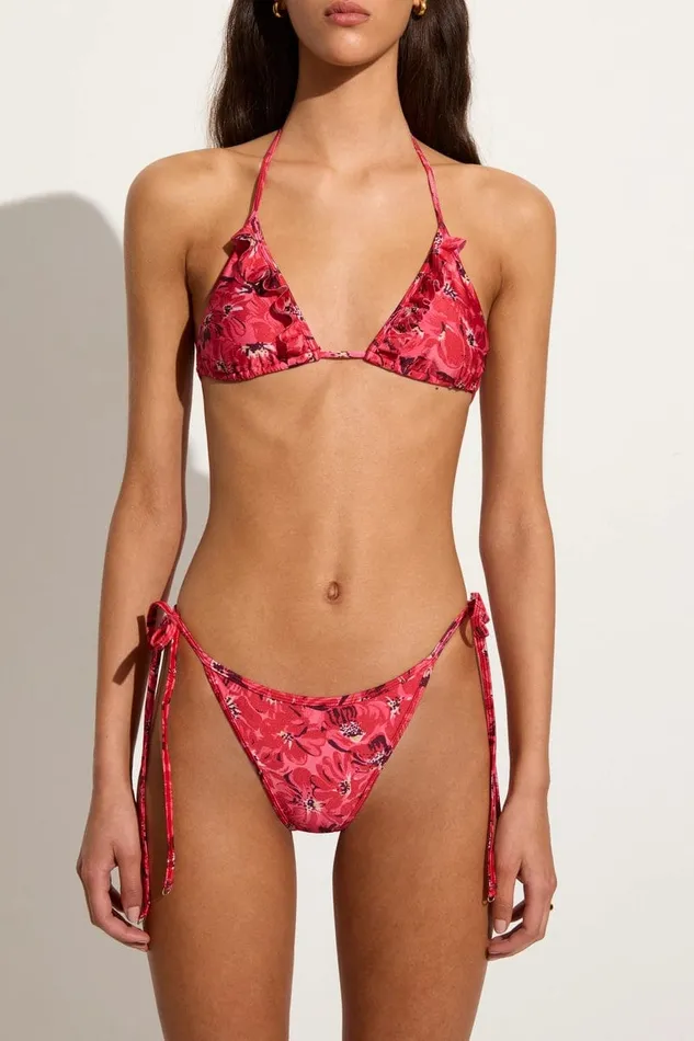 Faithfull The Brand Swim Carmen Bikini Top El Limon Floral Pink 8211 Final Sale 8211 Women Faithfull The Brand Swim Carmen Bikini Top El Limon Floral Pink 8211 Final Sale 8211 Women