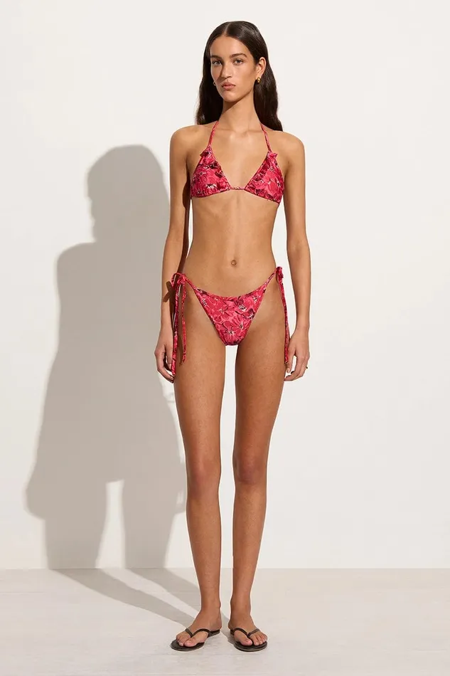 Faithfull The Brand Swim Carmen Bikini Top El Limon Floral Pink 8211 Final Sale 8211 Women Faithfull The Brand Swim Carmen Bikini Top El Limon Floral Pink 8211 Final Sale 8211 Women