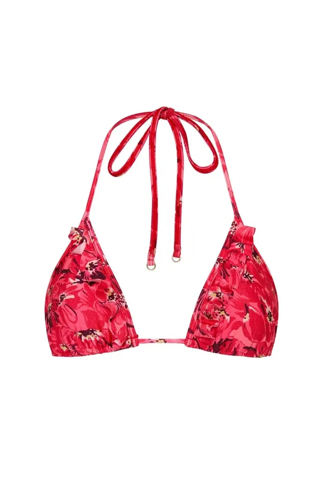 Faithfull The Brand Swim Carmen Bikini Top El Limon Floral Pink 8211 Final Sale 8211 Women Faithfull The Brand Swim Carmen Bikini Top El Limon Floral Pink 8211 Final Sale 8211 Women
