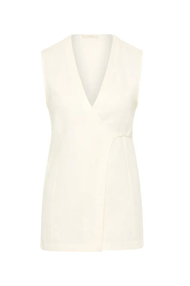 Faithfull The Brand Tops Lulea Wrap Vest White 8211 Women Faithfull The Brand Tops Lulea Wrap Vest White 8211 Women