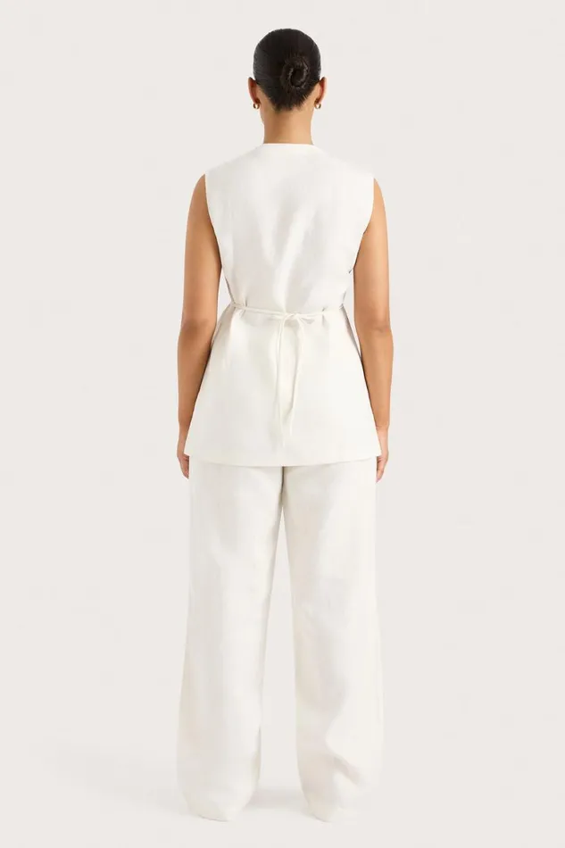 Faithfull The Brand Tops Lulea Wrap Vest White 8211 Women Faithfull The Brand Tops Lulea Wrap Vest White 8211 Women