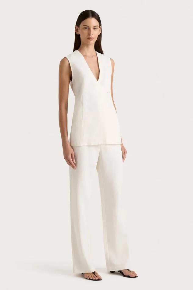 Faithfull The Brand Tops Lulea Wrap Vest White 8211 Women Faithfull The Brand Tops Lulea Wrap Vest White 8211 Women