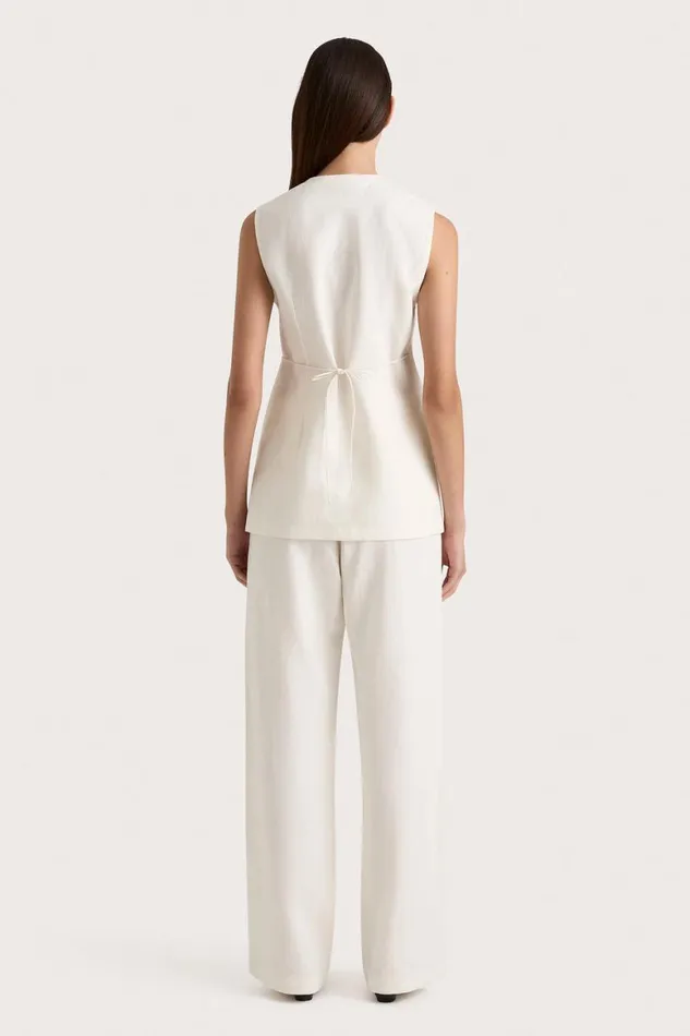 Faithfull The Brand Tops Lulea Wrap Vest White 8211 Women Faithfull The Brand Tops Lulea Wrap Vest White 8211 Women