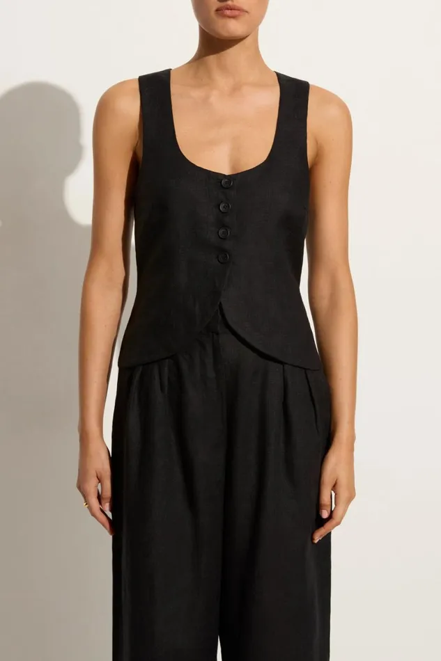 Faithfull The Brand Tops Stanze Vest Black 8211 Women