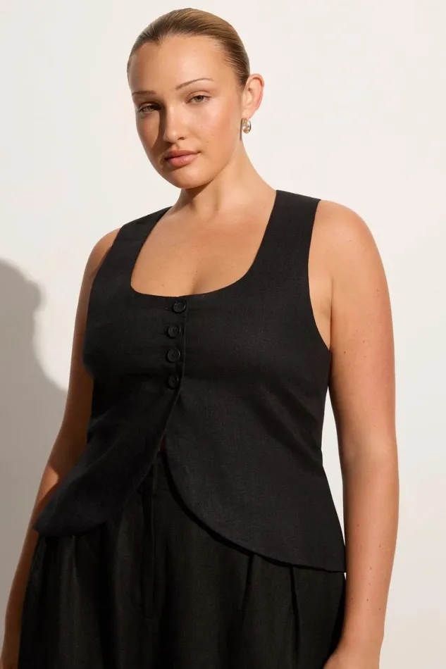 Faithfull The Brand Tops Stanze Vest Black 8211 Women Faithfull The Brand Tops Stanze Vest Black 8211 Women