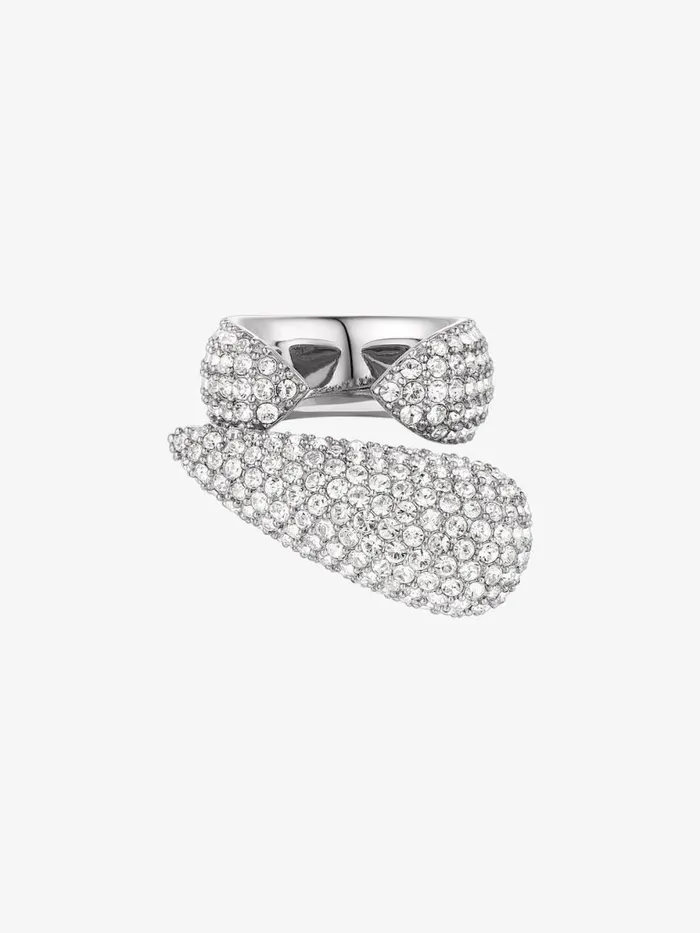 Feline Ring In Metal With Crystals Silvery Women Givenchy Jewelry