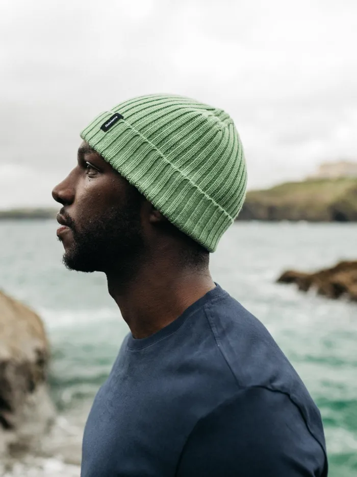 Finisterre Hats and Beanies MenWomen Fisherman Beanie Tea Green