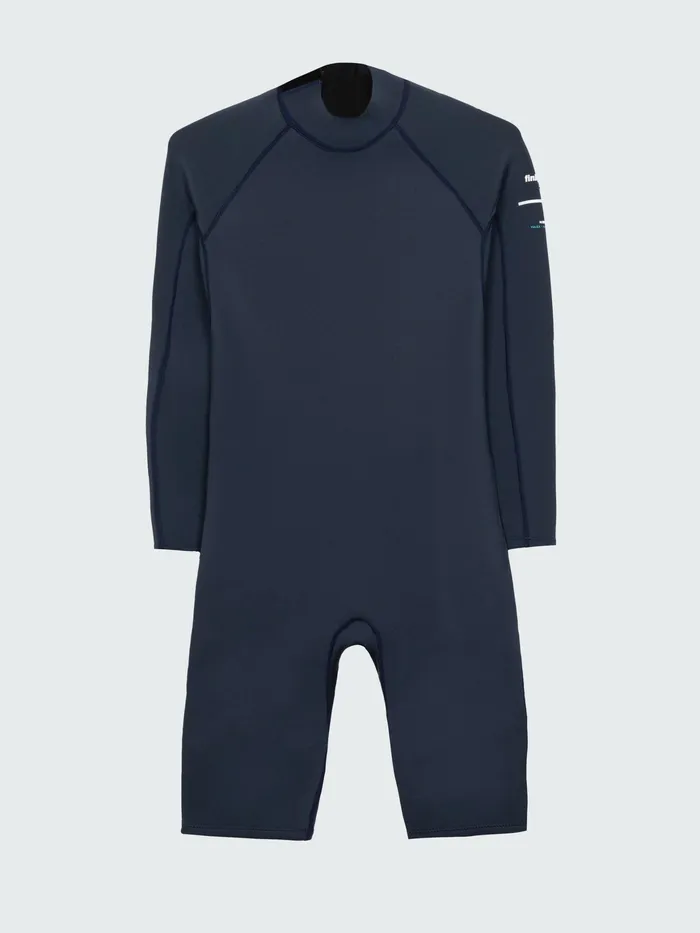 Finisterre Swim Shorts and Board Shorts Men Nieuwland 2mm Yulex Back Zip Long Sleeve Spring Suit Dark Ozone