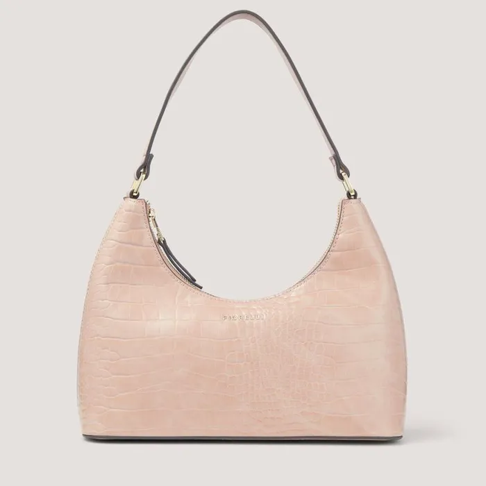 Fiorelli Vega Shoulder Dusky Pink Croc Backpacks Shoulder Bags