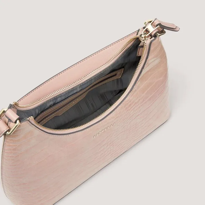 Fiorelli Vega Shoulder Dusky Pink Croc Backpacks Shoulder Bags