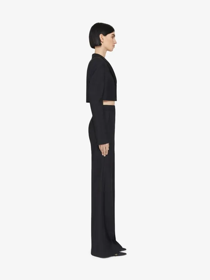Flare Tailored Pants In Wool And Mohair Black Women Givenchy Pants and Shorts