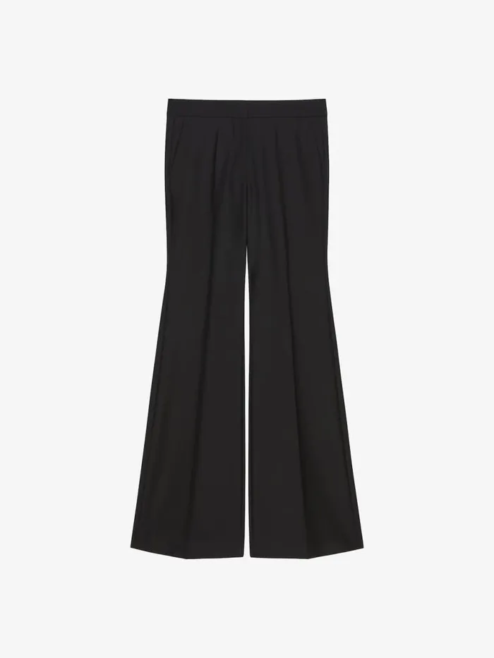 Flare Tailored Pants In Wool And Mohair Black Women Givenchy Pants and Shorts