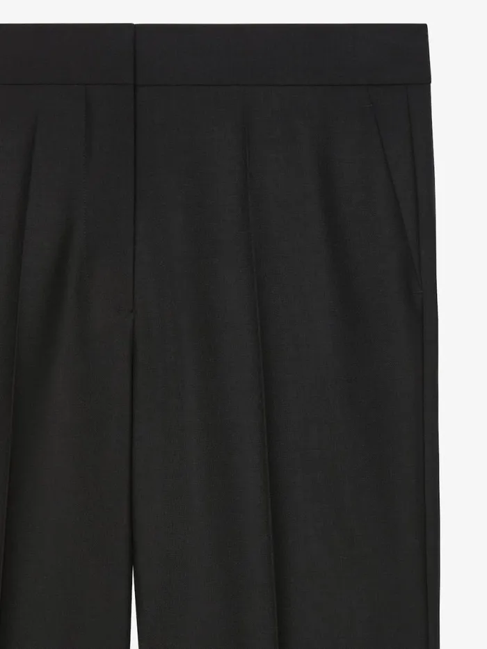 Flare Tailored Pants In Wool And Mohair Black Women Givenchy Pants and Shorts