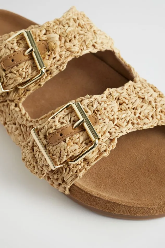 Flats Woman Seed Heritage Jemma Raffia Slide Natural