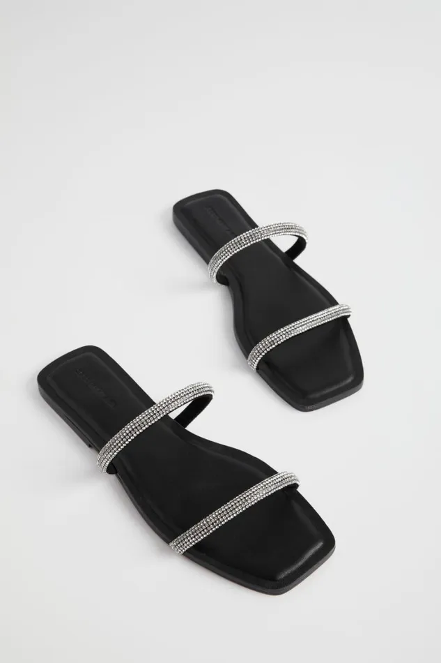 Flats Woman Seed Heritage Natasha Diamante Slide Black