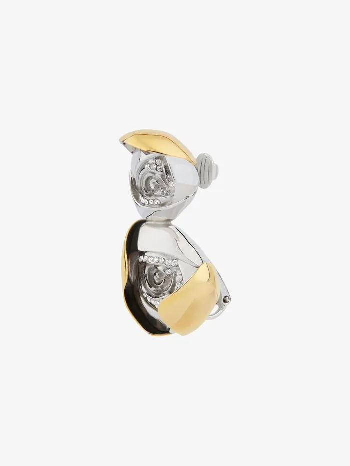 Flower Clip Earring In Metal With Crystals Goldensilvery Women Givenchy Jewelry