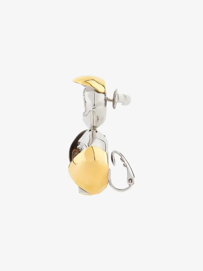 Flower Clip Earring In Metal With Crystals Goldensilvery Women Givenchy Jewelry