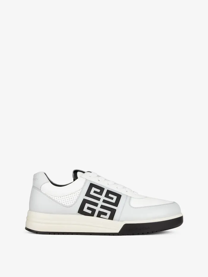 G4 Sneakers In Leather And Perforated Leather Greyblack Men Givenchy G4