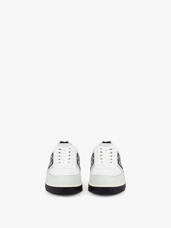 G4 Sneakers In Leather And Perforated Leather Greyblack Men Givenchy G4