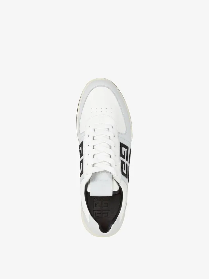 G4 Sneakers In Leather And Perforated Leather Greyblack Men Givenchy G4