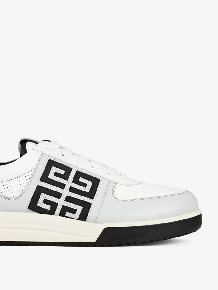 G4 Sneakers In Leather And Perforated Leather Greyblack Men Givenchy G4