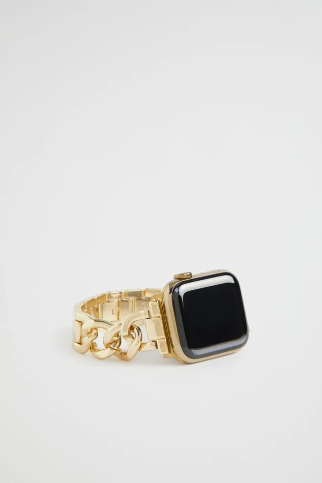 Gifting and Small Items Woman Seed Heritage Chain Smart Watch Band Gold