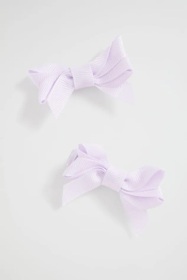 Hair Accessories Girl Seed Heritage Double Bow Clips Orchid