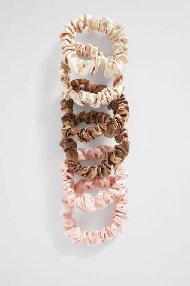 Hair Accessories Woman Seed Heritage Mini Scrunchie Neutral Blush