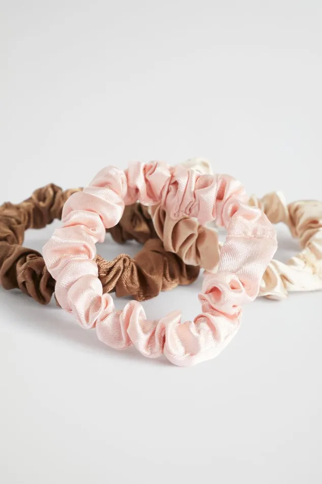Hair Accessories Woman Seed Heritage Mini Scrunchie Neutral Blush