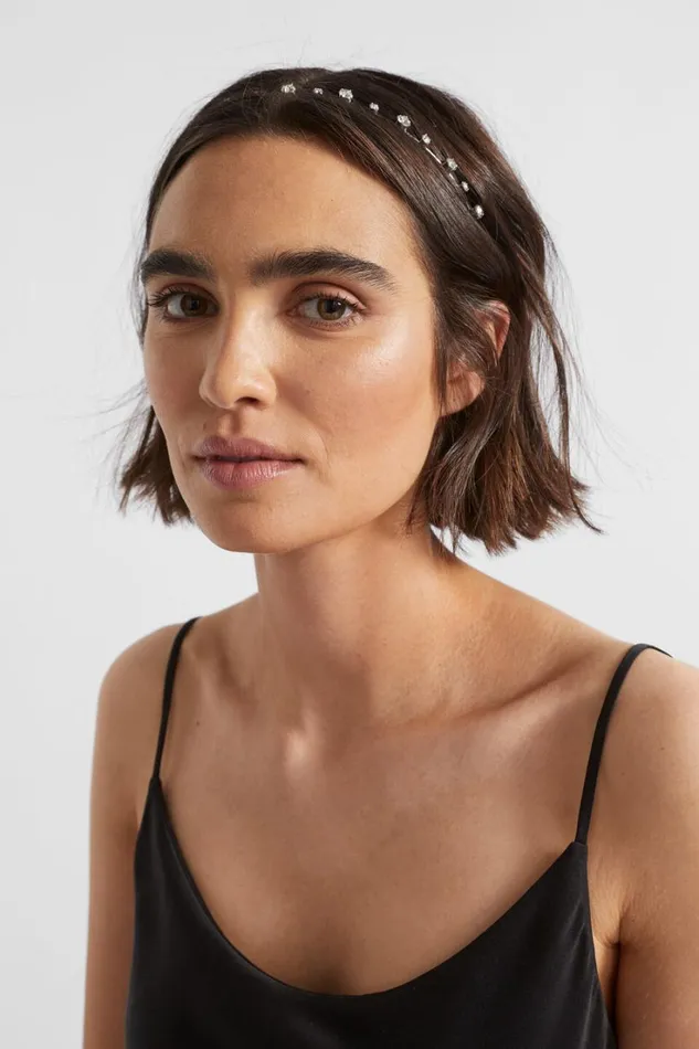 Hair Accessories Woman Seed Heritage Stationed Jewel Headband Silver