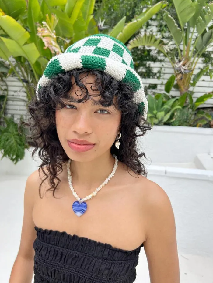 Hats Shop Lisa Says Gah Checkered Bucket Hat